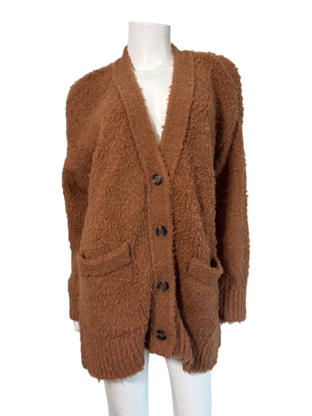 PISTOLA Grant Teddy Cardigan in Cognac Size M